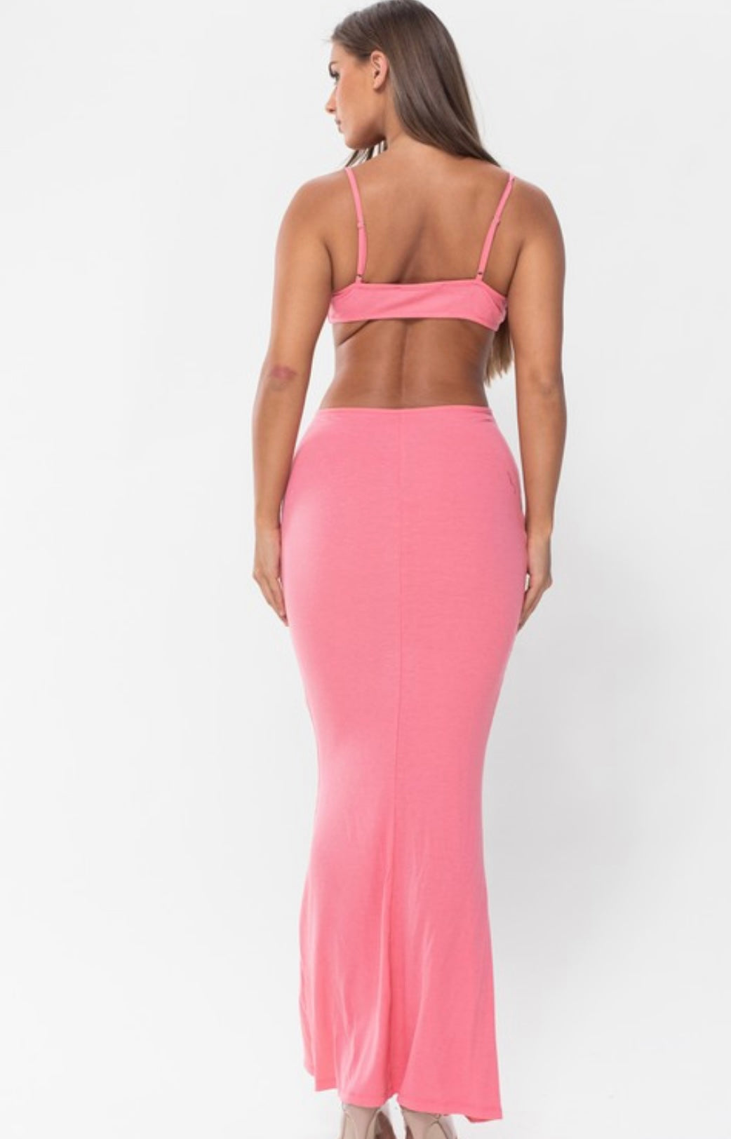 Pink cut out dress