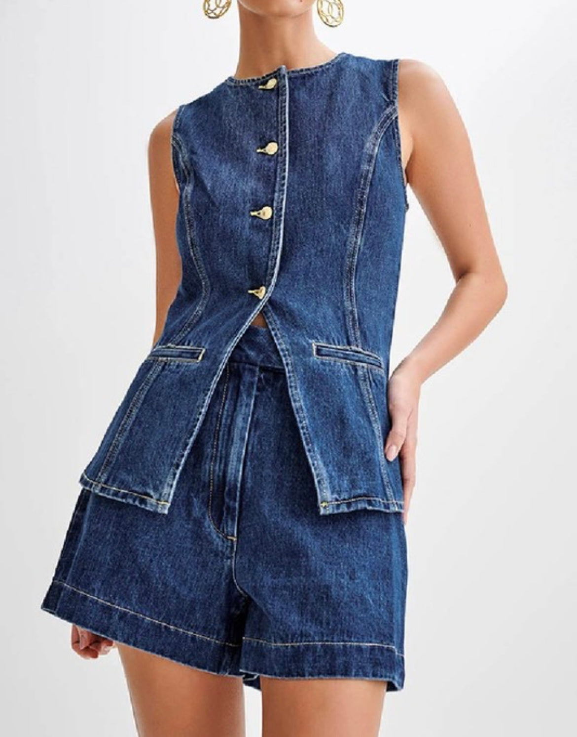 Denim vest set