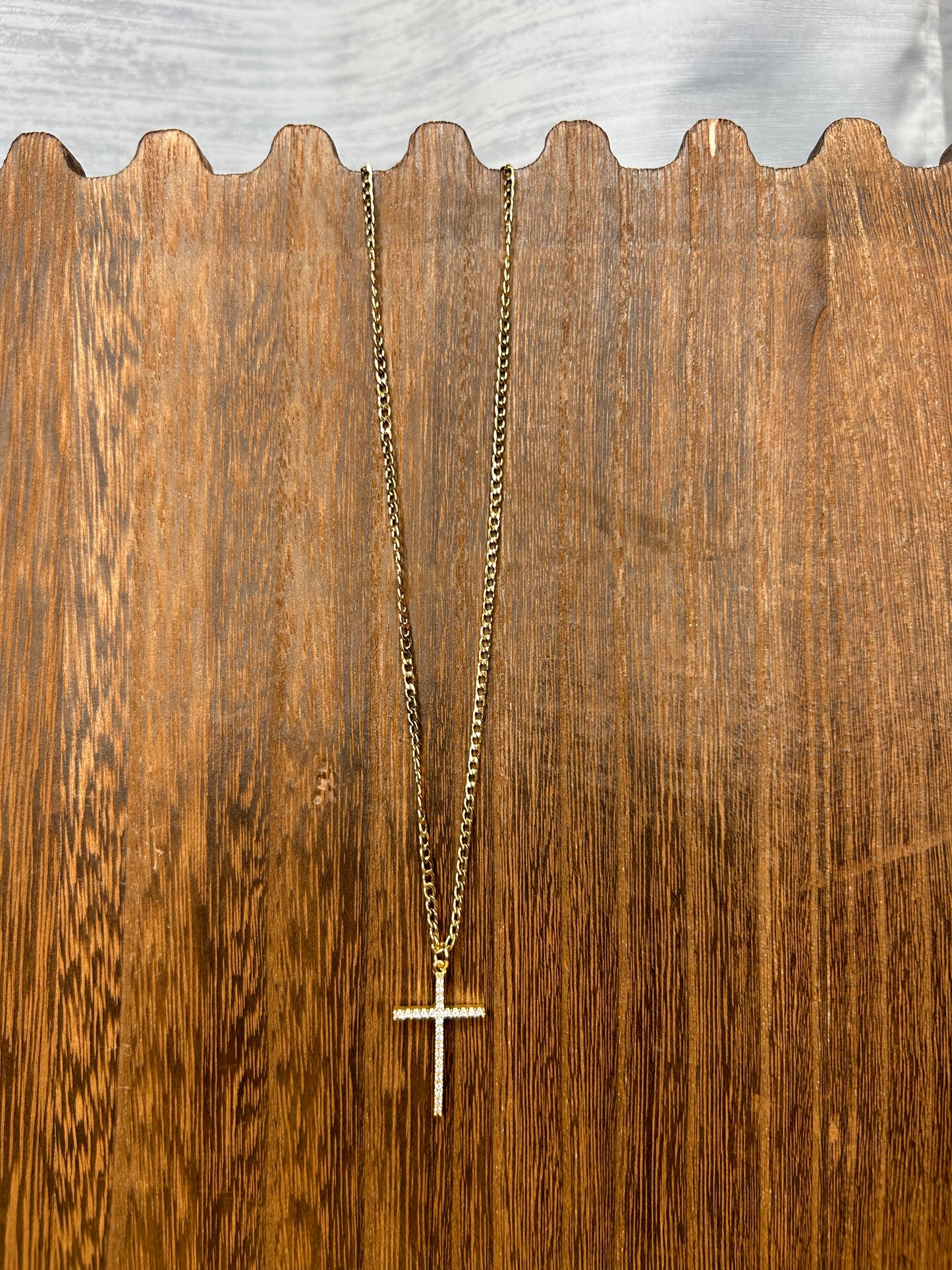 Rhinestones cross necklace