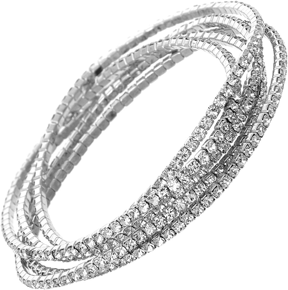 Bling stretch bracelets-silver