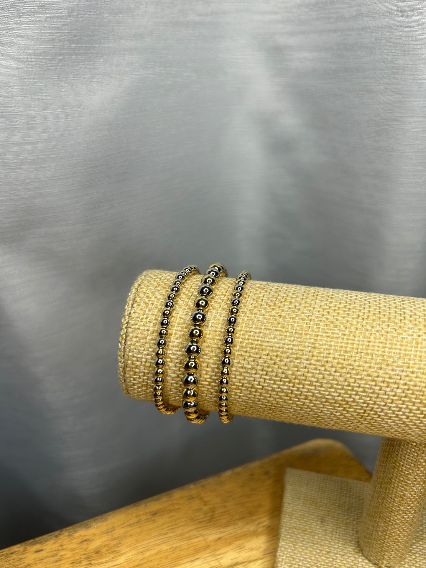 Metallic trio bracelet