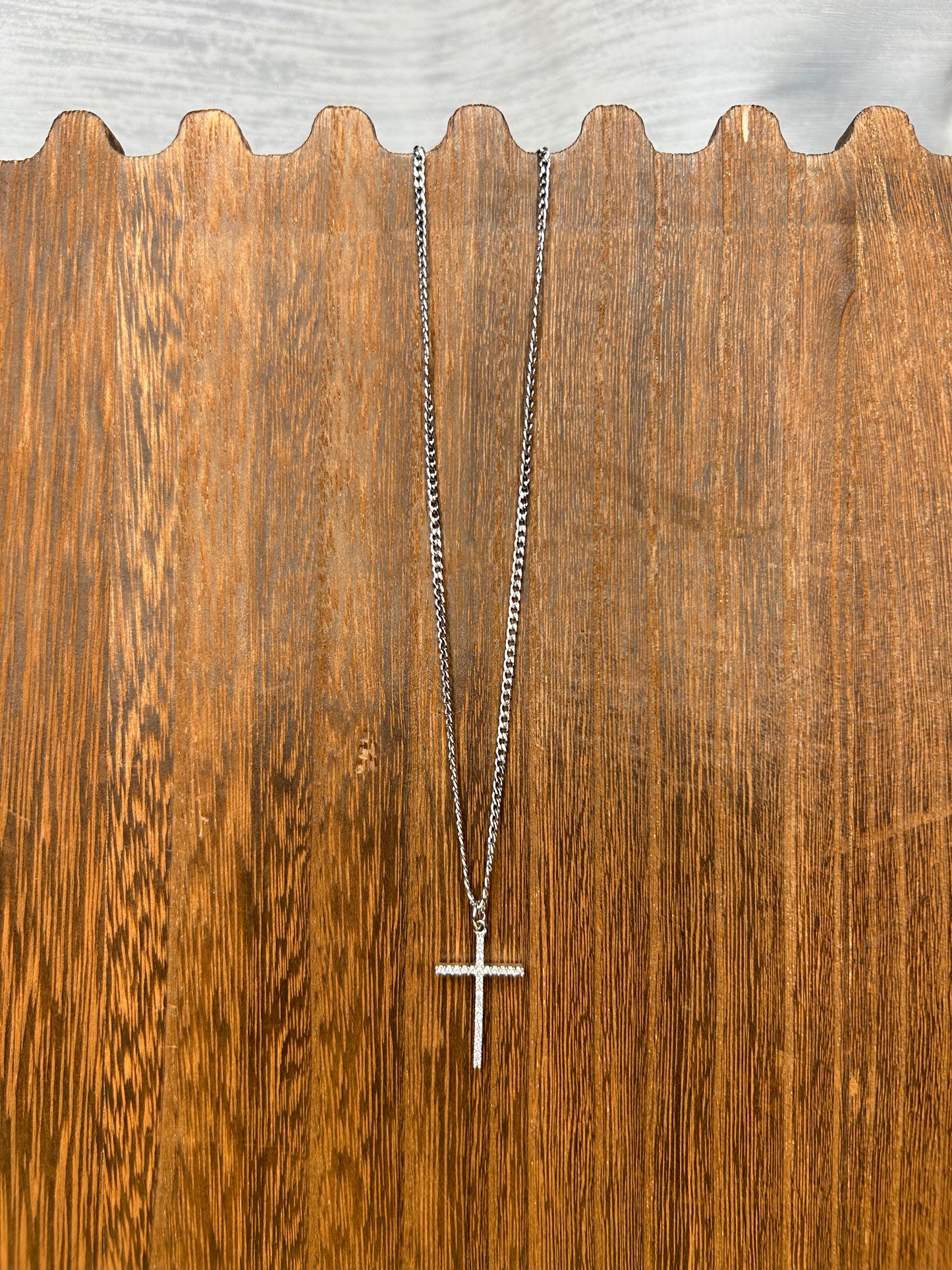 Rhinestones cross necklace