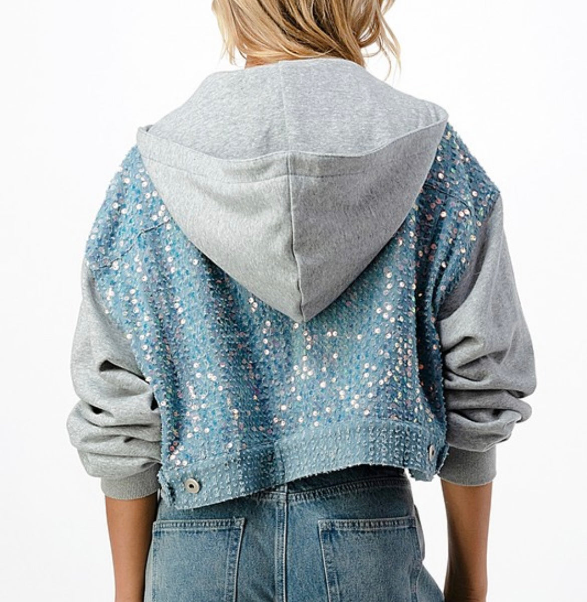 Sequins denim jacket