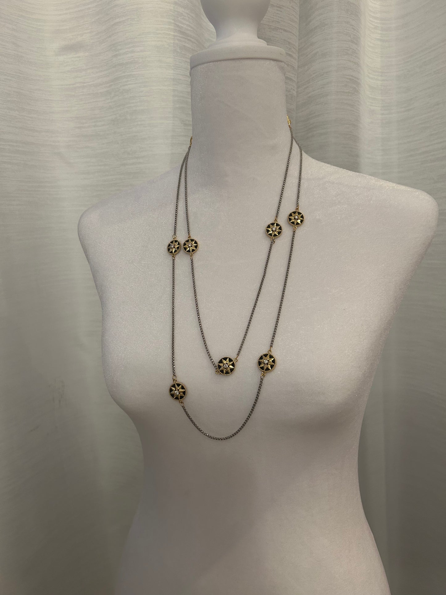 Multi wear black necklace