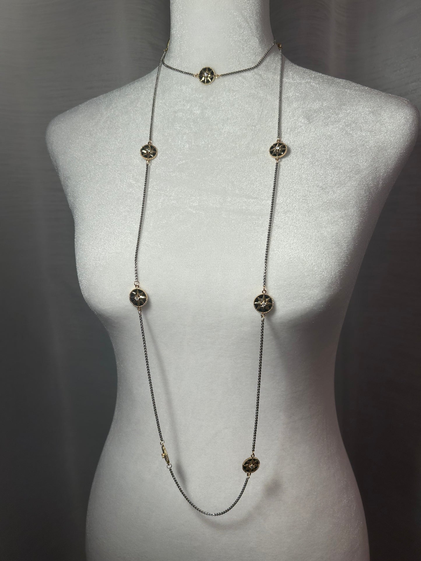 Multi wear black necklace