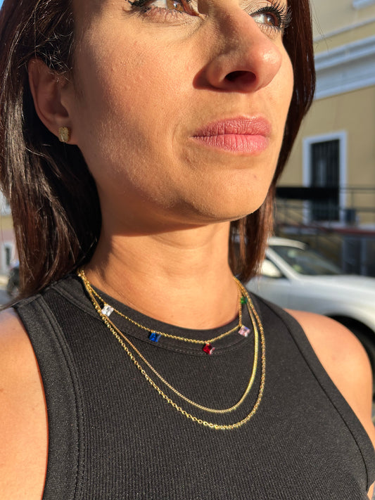 Layers and gems necklace